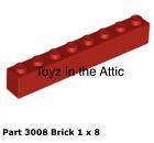 Lego 1x 3008 Red Brick 1 x 8 Spyrius 6939