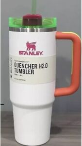 Stanley Tumbler 30 oz Flowstate Quencher H2.0 WHITE NEON BARBIE PINK SHIPS TODAY