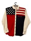 Scully Mens Shirt Long Sleeve Pearl Snap Cowboy Western America USA Large