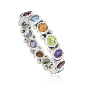 Multicolor Cubic Zircon Party Ring Fashion Women 925 Silver Jewelry Sz 6-10