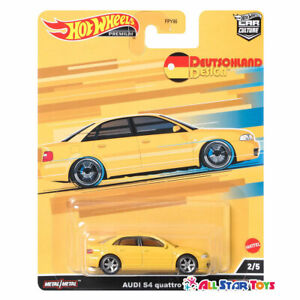 Hot Wheels Audi S4 Quattro Yellow Deutsohland Design FPY86-957K 1/64 HCJ95