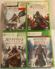 XBOX 360 Assassin's Creed II Rogue Brotherhood Black Flag 2 Disk 4 Game Bundle