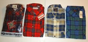 Lot of (4) Vintage Flannel Shirts - size L - New With Tags - McGregor Bagpiper
