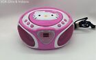 Hello Kitty Pink Portable Stereo CD Player AM/FM Radio Model No. KT2025