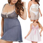 M-4XL Plus Size Lingerie for Women Sexy Sleepwear Nightgown Babydoll Chemise US