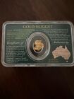 Large 8.11 Grams Beautiful Australian Gold Nugget / COA Perth Mint and Holder
