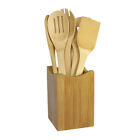 Cooking Utensil Set Spatula Spoon Kitchen Tool Bamboo Brown 7 Piece