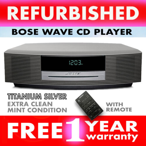 Refurbished Bose Wave Music System CD Player AWRCC1 AM/FM Radio Titanium Silver