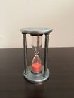 New ListingVintage Progressus Hour Glass 3 Minute West Germany Pink Sand Pewter Glass Rare