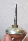 Vintage pocket size thumb press metal oiler can, 3 inch tall, works fine, nice