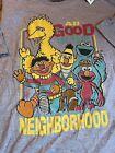 Sesame Street Mens All Good Neighborhood  Shirt M big bird bert ernie elmo