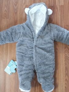 XMWEALTHY Unisex Baby Clothes Winter Coats 0-3 Months Grey