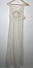 Vtg Miss Elaine Nightgown Sleeveless Floral Lace NWT Size Petite Made In USA