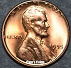 1955 S Lincoln Wheat Penny BU to Gem Mint Luster Red Coin Uncirculated Cent