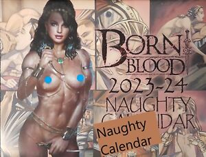 Born Of Blood 2023 - 2024 Naughty Wall Calendar 1/2023 to 3/2024 Collectible
