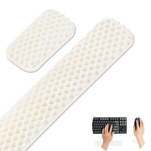 Gel Computer Keyboard Wrist Rest Set Ergonomic Keyboard and Mouse Pad 2Pcs Up...