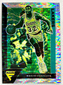 2020-21 Panini Flux Magic Johnson Silver Pulsar Prizm Card SP Los Angeles Lakers
