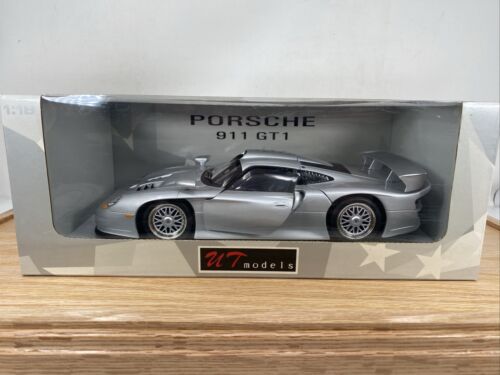 1/18 UT Models 1997 Porsche 911 GT1 Street Car Silver Part # 27846 !