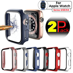 2x For Apple Watch Series 6/SE/5/4 40/44mm Full Screen Protector Cover Hard Case