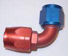 Aeroquip reusable fitting 90 degree -10 AN AQP hose to -10 AN FBM1034 RED/BLUE