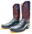 Mens Lucchese “Nathan” Black Smooth Ostrich 7 Toe Cowboy Western Boots Sz 11.5EE