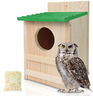 Screech Owl House, Owl Bird Box Large Handmade Wooden Circular Opening Screech B