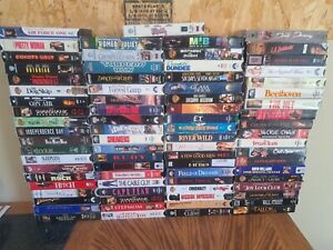 Huge 75+ VHS Tapes Movies Lot Action / Adventure / Comedy /Drama 80's 90's 2000s
