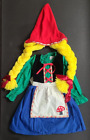 Wishcraft Girl's 4T Garden Gnome Halloween Costume Dress Mushroom Apron Wig Hat