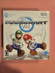 Mario Kart Wii (Nintendo, 2008) - Complete In Box WITH NINTENDO WHEEL