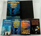 Lot of 6: Arthur C Clarke Science Fiction novels PB & HC books, vintage sci-fi