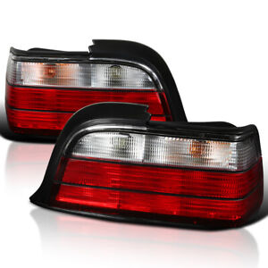 Red/Clear Fits 1992-1998 Bmw E36 3-Series 2Dr Coupe Tail Lights Brake Lamps (For: BMW)
