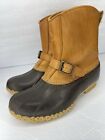 LL BEAN Duck Maine Hunting Boots Men Sz 9 W Lounger Slip on Leather Buckle Strap
