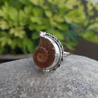 Ammonite Poison Box Ring, 925 Sterling Silver Handmade Ring, Anniversary Ring,
