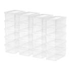 New Listing5 Qt. (1.25 gal.) Small Stackable Plastic Closet Storage Box, Clear, Set of 20
