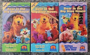 Bear In The Big Blue House Volume 1 & 3 + Visiting The Doctor With Bear VHS Lot