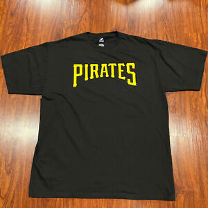 Majestic Men’s Pittsburgh Pirates Black Jersey Shirt Extra Large XL Baseball MLB