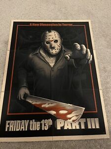 Friday The 13th Part 3 III Melvin Mago Giclee Print 18x24 Mondo #47 Used