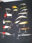 Vintage Big Wooden Lures, Lot Of 17, Jitter Bug And More
