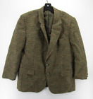 VINTAGE Donegal Blazer Men 46 Short Green Jacket Wool Coat Houndstooth Tweed