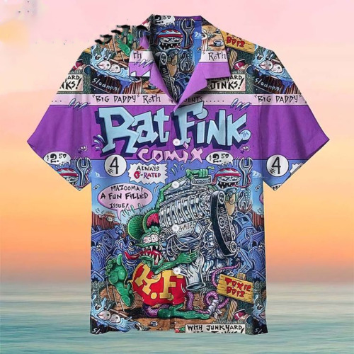 Rat Fink Rattail Hot Rod Hawaiian Shirt
