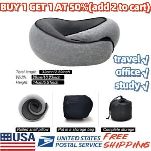 US Wander Plus Travel Neck Pillow Stowable U-Shaped Pillow Memory Foam Travel
