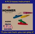 Lot of 4 Kazoos, Standard Hohner Kazoos, Random Assorted Colors