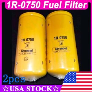 New Listing2X Fuel Filter P551313 1R-0750 1R0750 For Caterpillar Duramax,Secondary,Spin-on