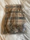 Burberry New In Package genuine vintage Giant 100% Cashmere winter Scarf