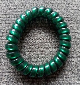 Green Plastic Spiral Wrist Coil Keychain Spring Key Chain Holder Keyring Hair...