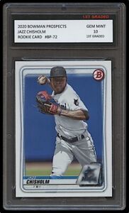 JAZZ CHISHOLM 2020 BOWMAN PROSPECTS Topps 1ST GRADED 10 ROOKIE CARD RC MARLINS.