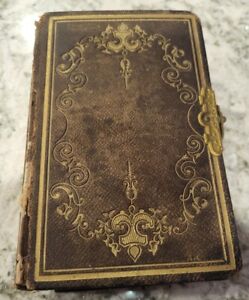 Antique 1869 Personal Bible W/ Latch, Old & New Testament Pu. SD Bulock, Book