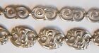 2 Circa 1940s WRE WE Richards Sterling Silver Bracelets Floral and Scroll Links