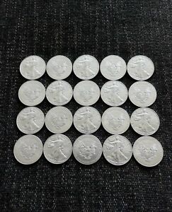 (20) 2020 1oz American Eagle .999 Silver Bullion Coins - 20oz Uncirculated Roll