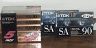 New ListingVtg TDK SA90 Blank Cassettes Lot of 7 NEW SEALED Type II High Position JAPAN